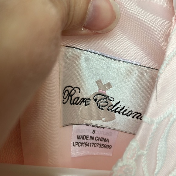 Pink and white formal toddler girl dress. Excellent condition! - Picture 3 of 4